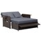 Patio Rattan Daybed with 4-Level Adjustable Backrest and Retractable Side Tray